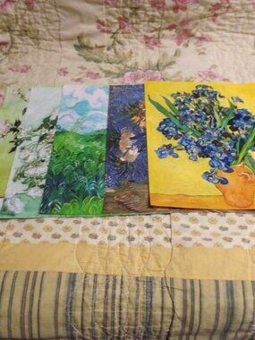 Van Gogh Vinyl Print Poster 8" x 10" SET OF 5 NEW